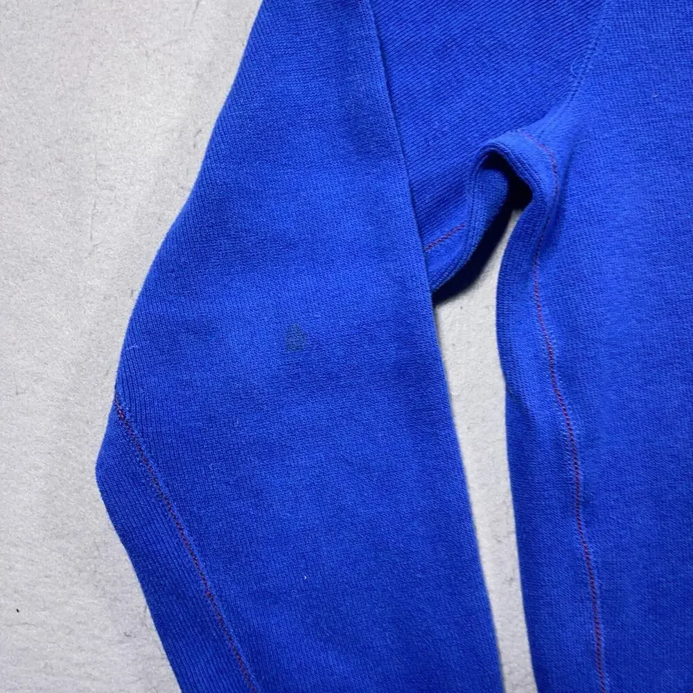Tommy Bahama Sweatshirt Men Medium Gray Blue Reversible Pullover Preppy Casual‎
